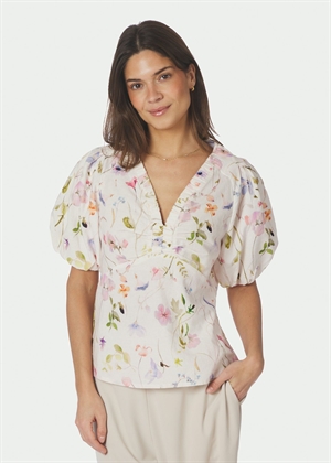 Irina flower bluse Offwhite Neo Noir 